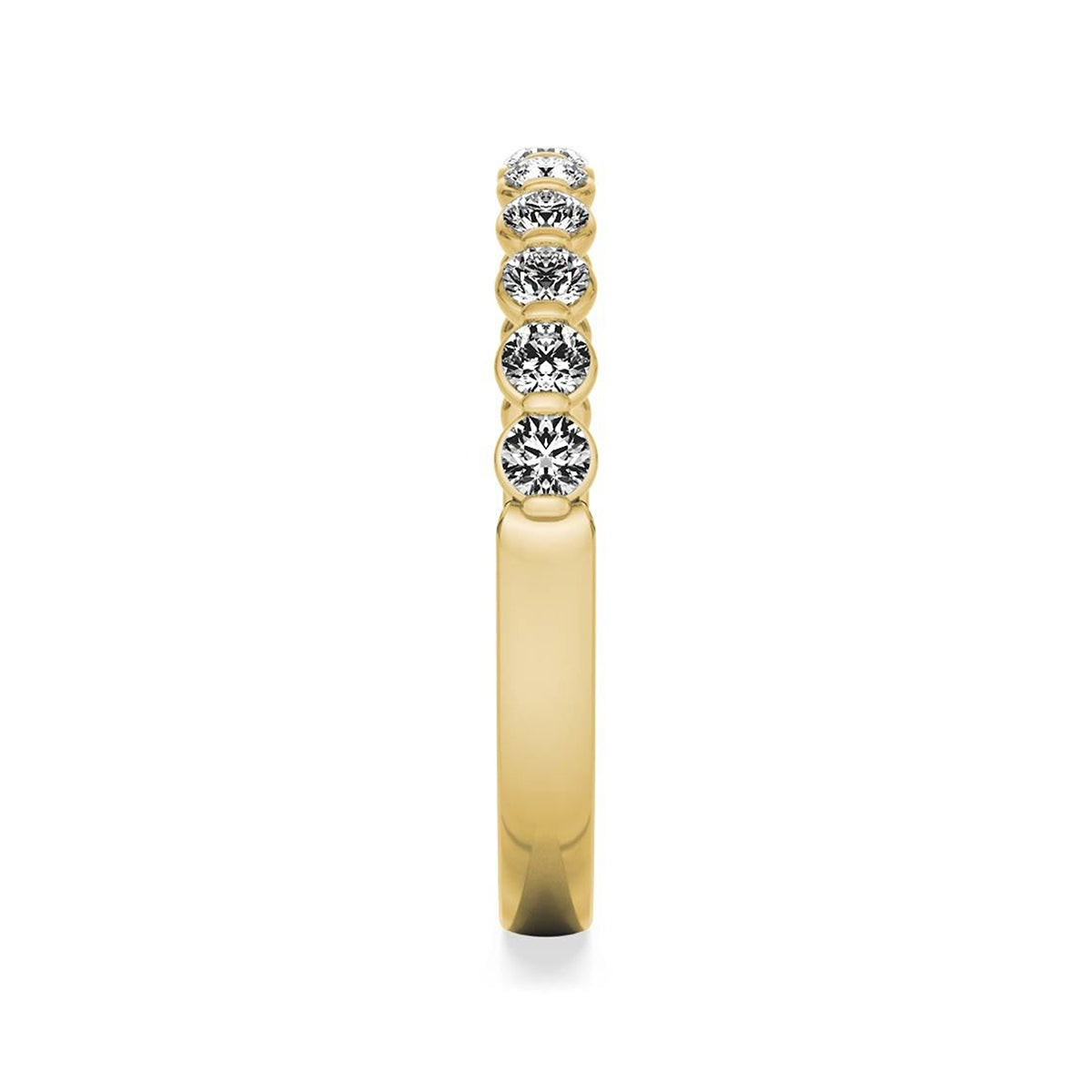 My Caroline 3/4 ct. tw. Diamond 11-Stone Anniversary Band in 14K Yellow Gold side profile