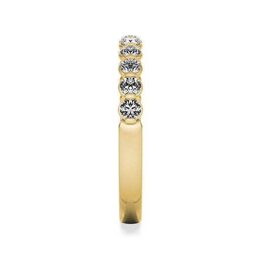 My Caroline 3/4 ct. tw. Diamond 11-Stone Anniversary Band in 14K Yellow Gold side profile