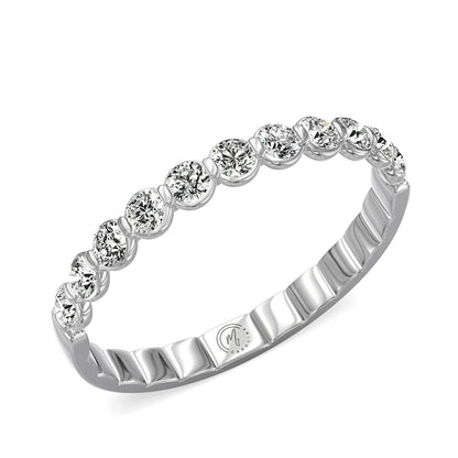 My Caroline 1/2 ct. tw. Diamond 11-Stone Anniversary Band in 14K White Gold front view