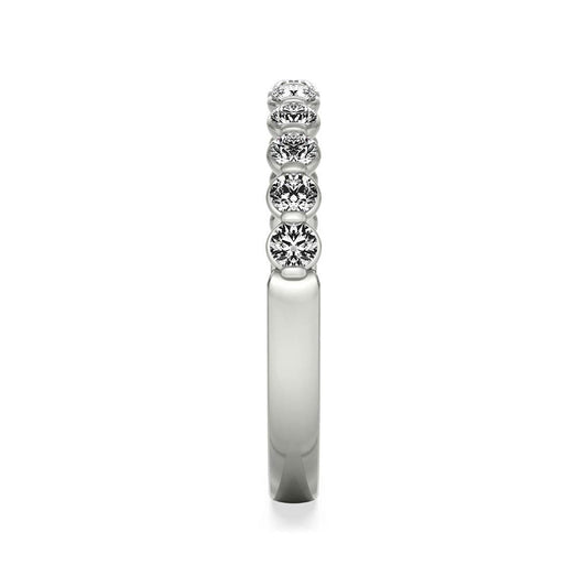 My Caroline 1/2 ct. tw. Diamond 11-Stone Anniversary Band in 14K White Gold side profile