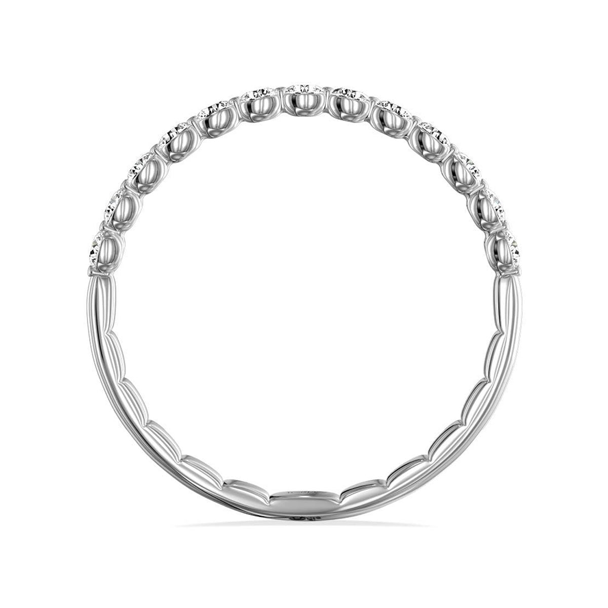 My Caroline 1/4 ct. tw. Diamond 13-Stone Anniversary Band in 14K White Gold close-up detail
