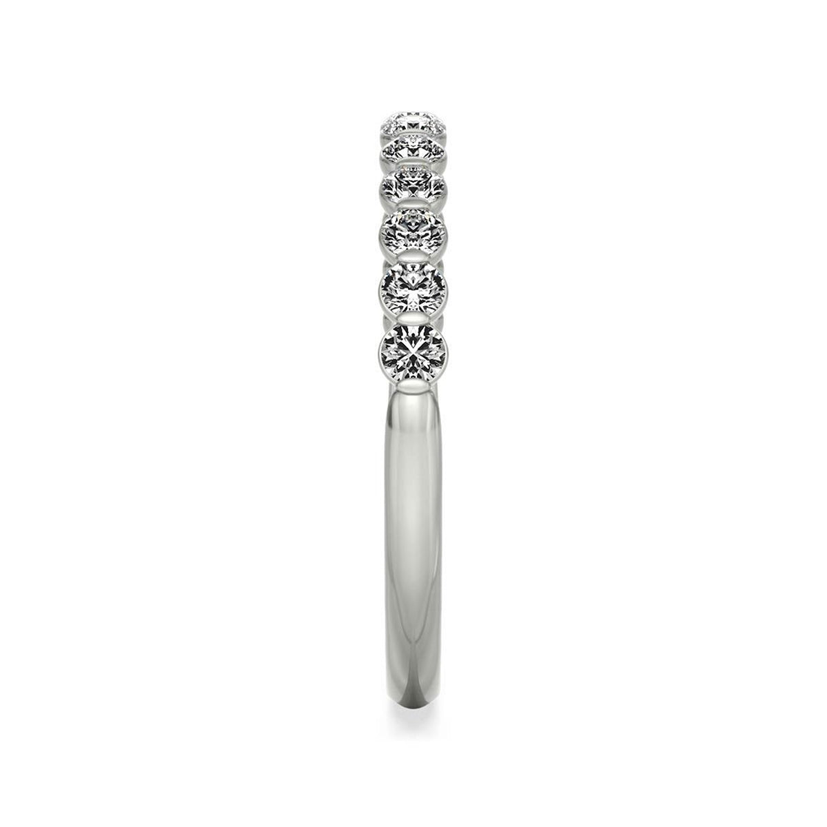 My Caroline 1/4 ct. tw. Diamond 13-Stone Anniversary Band in 14K White Gold side profile