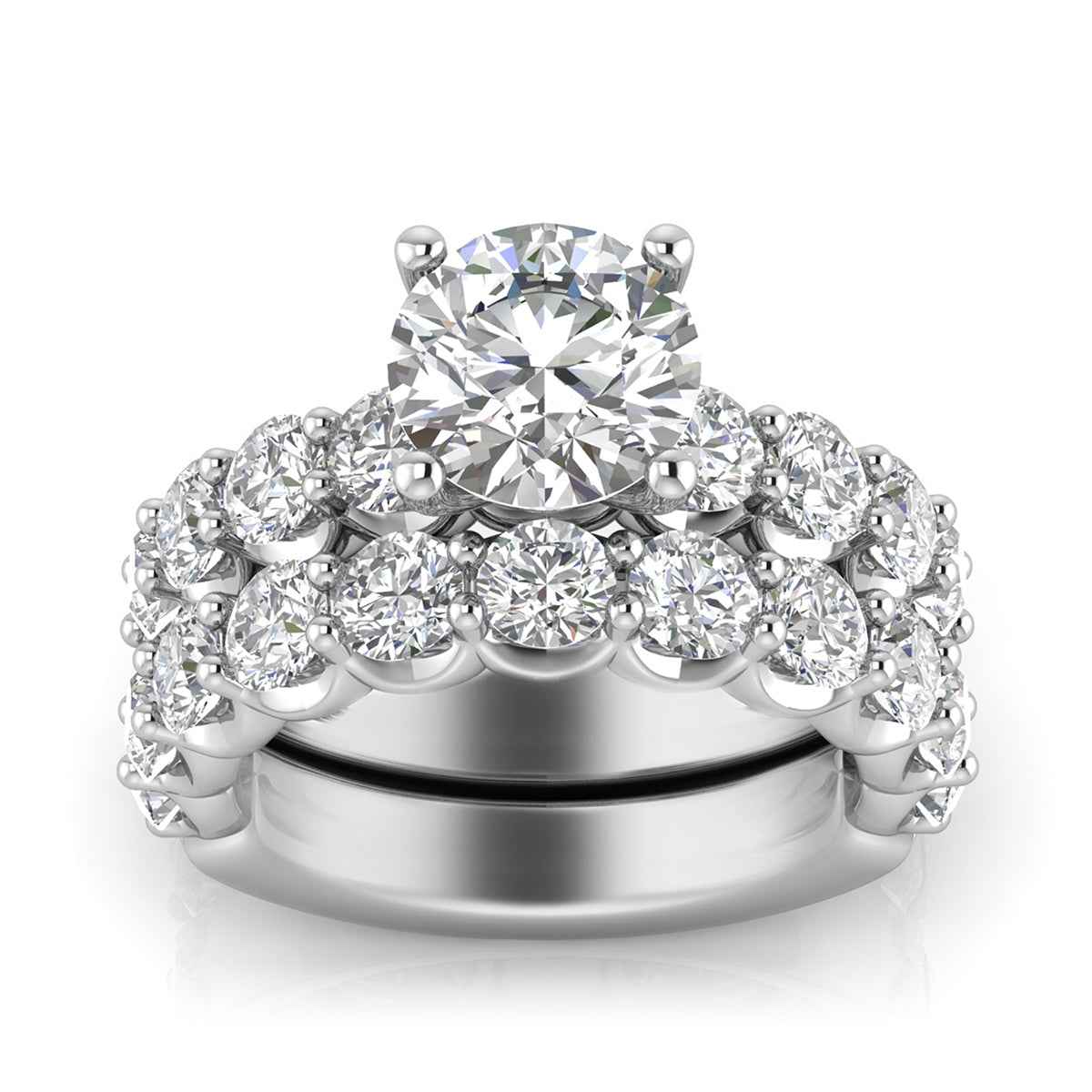 Adamante 6 ct. tw. Lab-Grown Round Brilliant Diamond Wedding Set in 14K White Gold