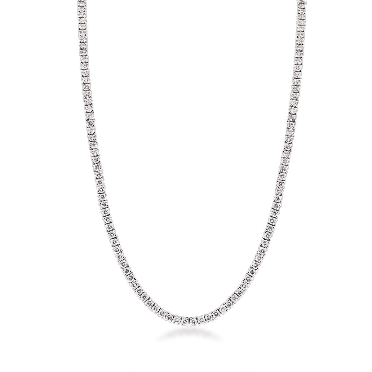 5 ct. tw. Diamond Choker-Length Tennis Necklace in 14K White Gold