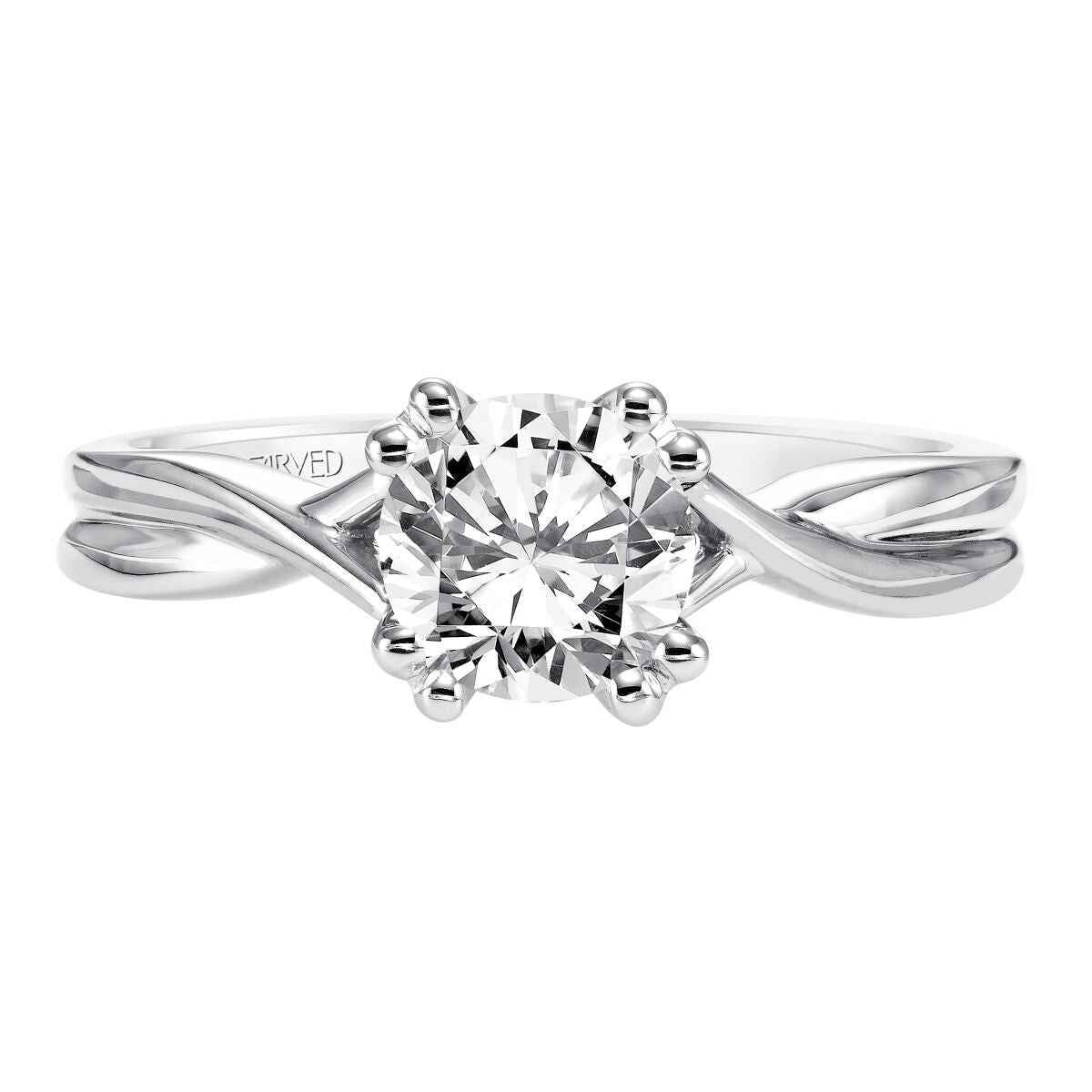 Artcarved Contemporary Semi-Mount Engagement Ring in 14K White Gold