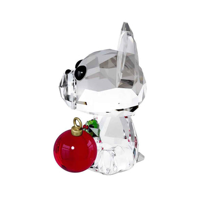 Swarovski Holiday Cheers French Bulldog Figurine front view