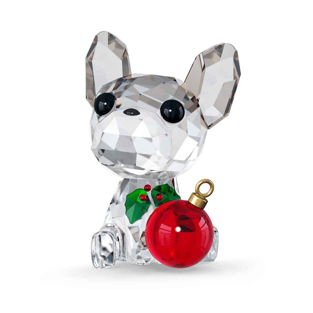 Swarovski Holiday Cheers French Bulldog Figurine