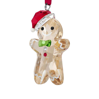 Swarovski Holiday Cheers Gingerbread Man Ornament front view