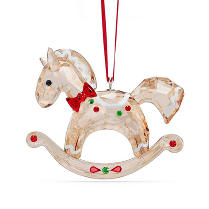 Swarovski Holiday Cheers Gingerbread Rocking Horse Ornament