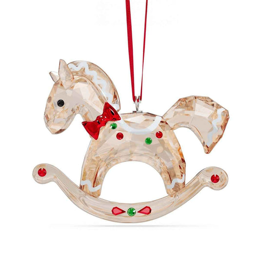 Swarovski Holiday Cheers Gingerbread Rocking Horse Ornament