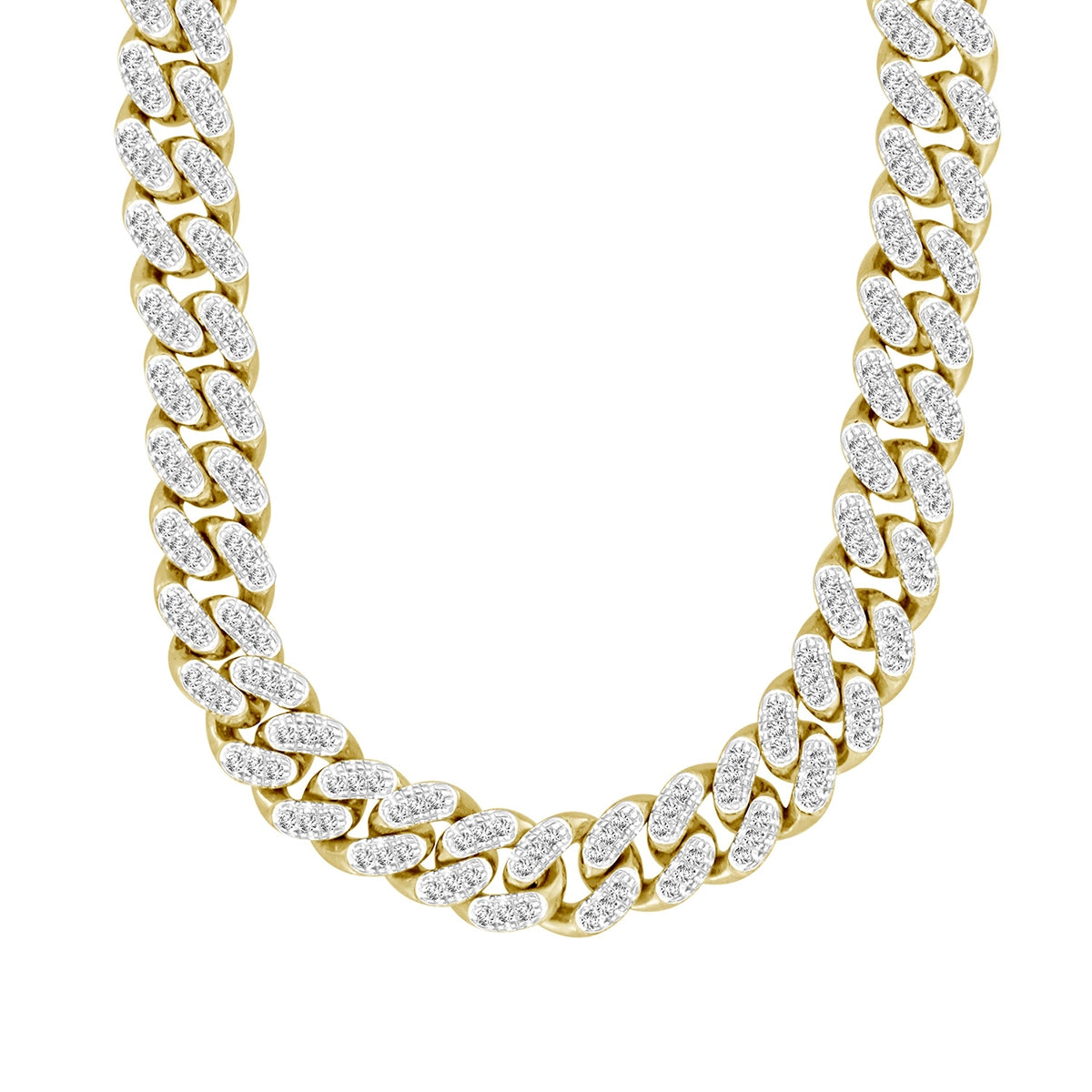 6-1/2 ct. tw. Diamond 11.5mm 22-inch Miami Cuban Chain in 10K Yellow Gold