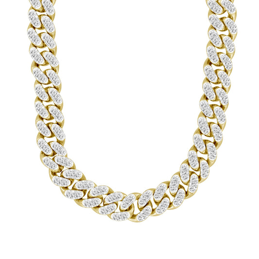 6-1/2 ct. tw. Diamond 11.5mm 22-inch Miami Cuban Chain in 10K Yellow Gold