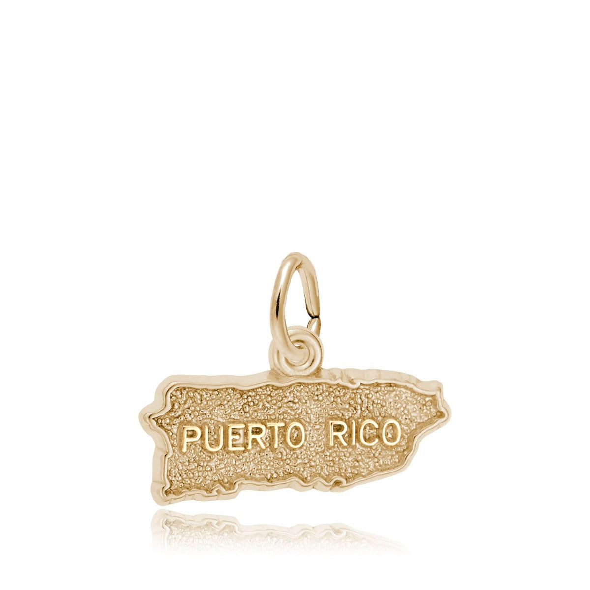 Puerto Rico Charm in 14K Yellow Gold
