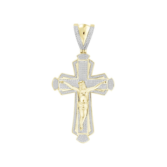 3/4 ct. tw. Diamond Crucifix Pendant in 10K Yellow Gold