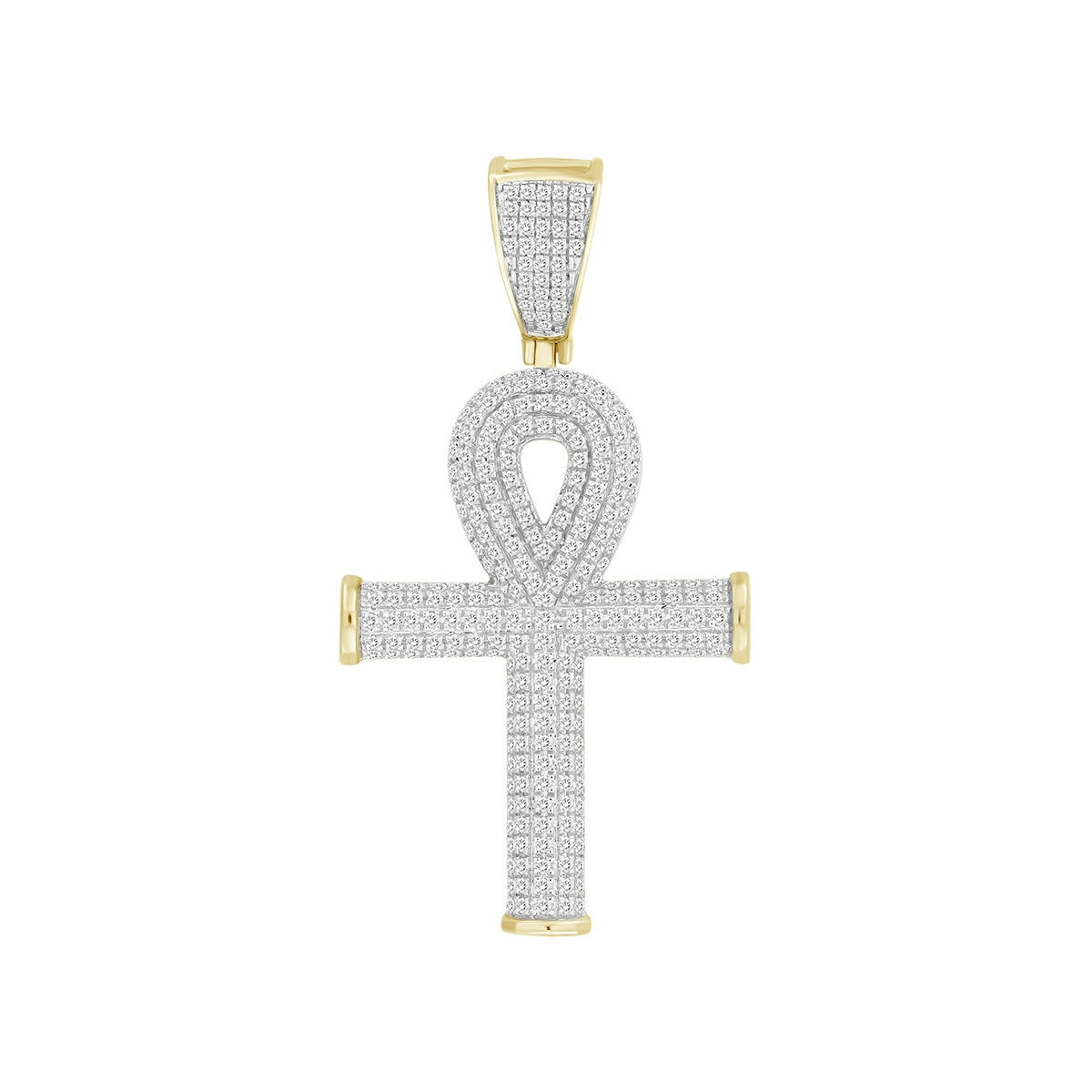 3/4 ct. tw. Diamond Ankh Pendant in 10K Yellow Gold