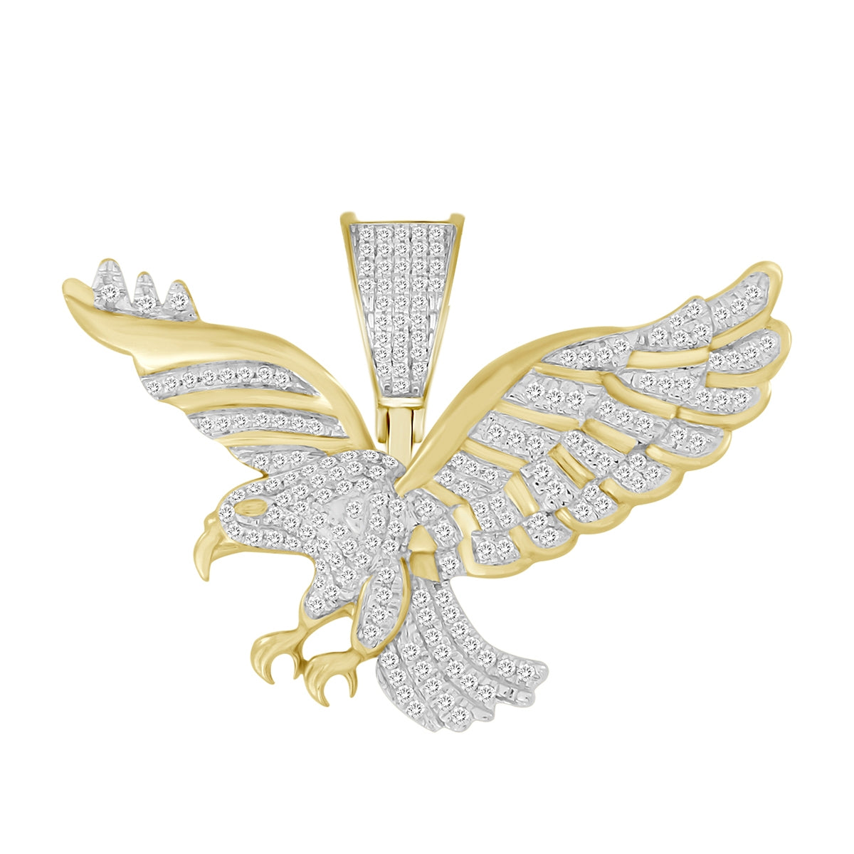 1/2 ct. tw. Diamond Eagle Pendant in 10K Yellow Gold