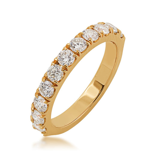 1 ct. tw. Round Brilliant 11-Stone Diamond Band in 14K Yellow Gold front view