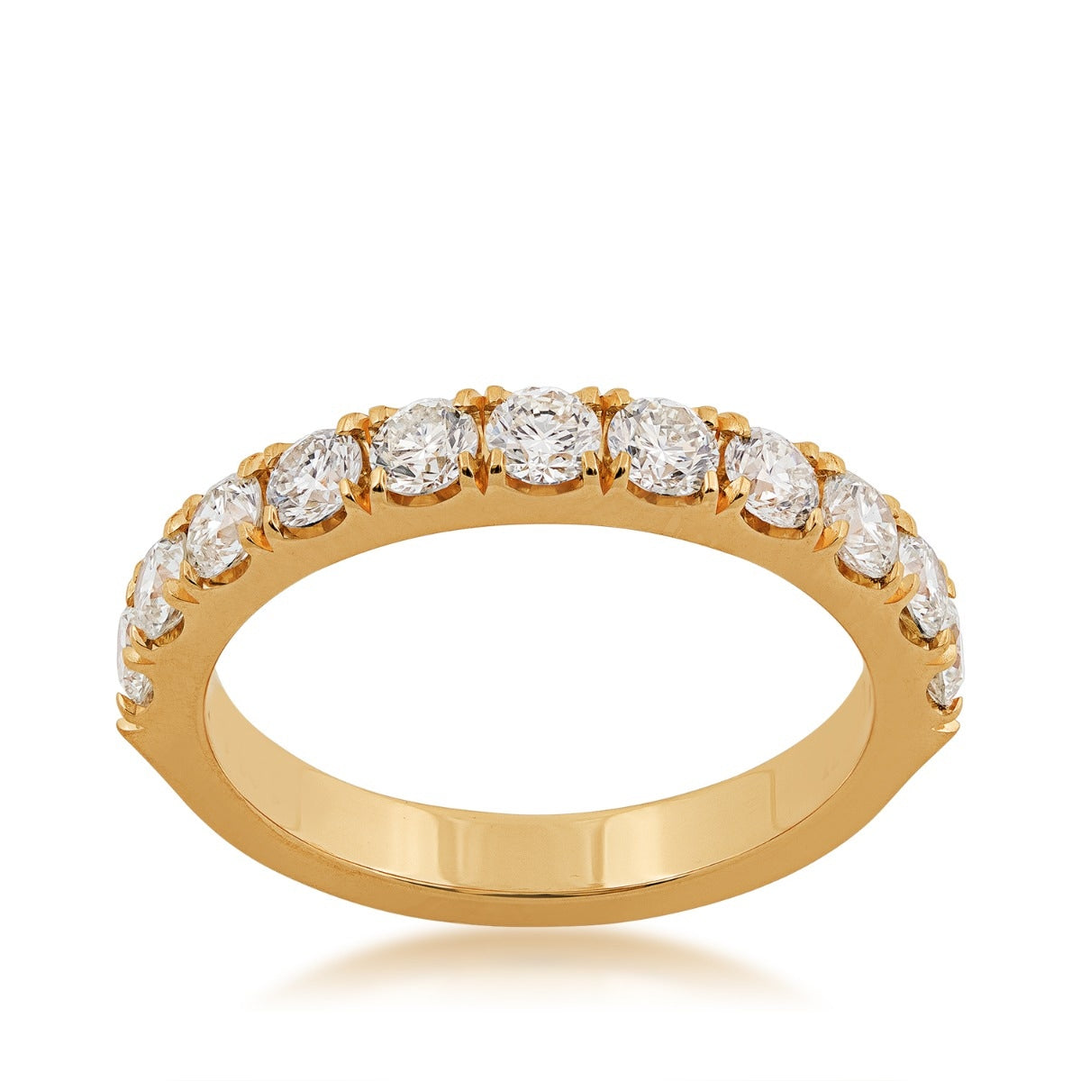 1 ct. tw. Round Brilliant 11-Stone Diamond Band in 14K Yellow Gold