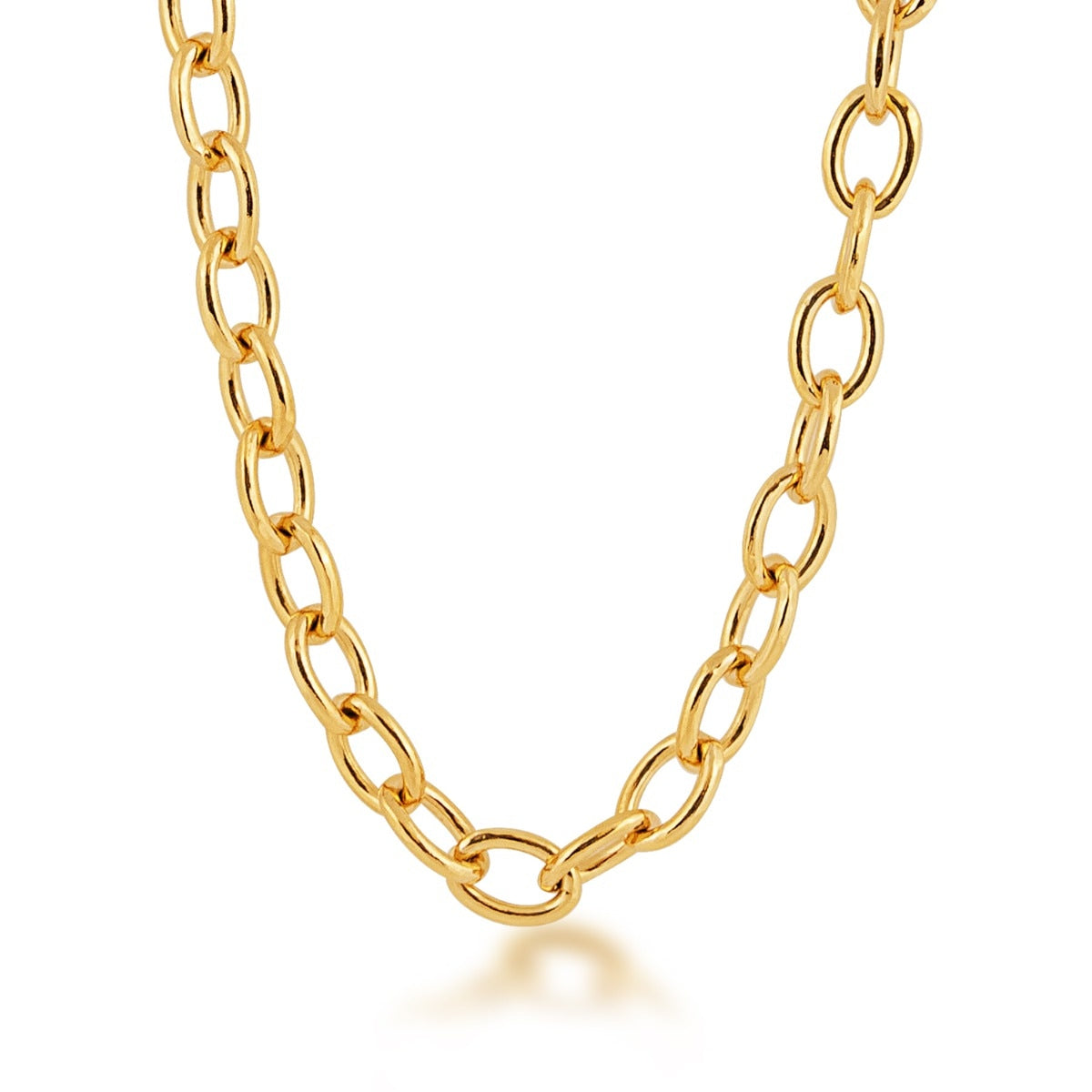 6.8mm 18-inch 14K Yellow Gold Filled Oval Cable Chain
