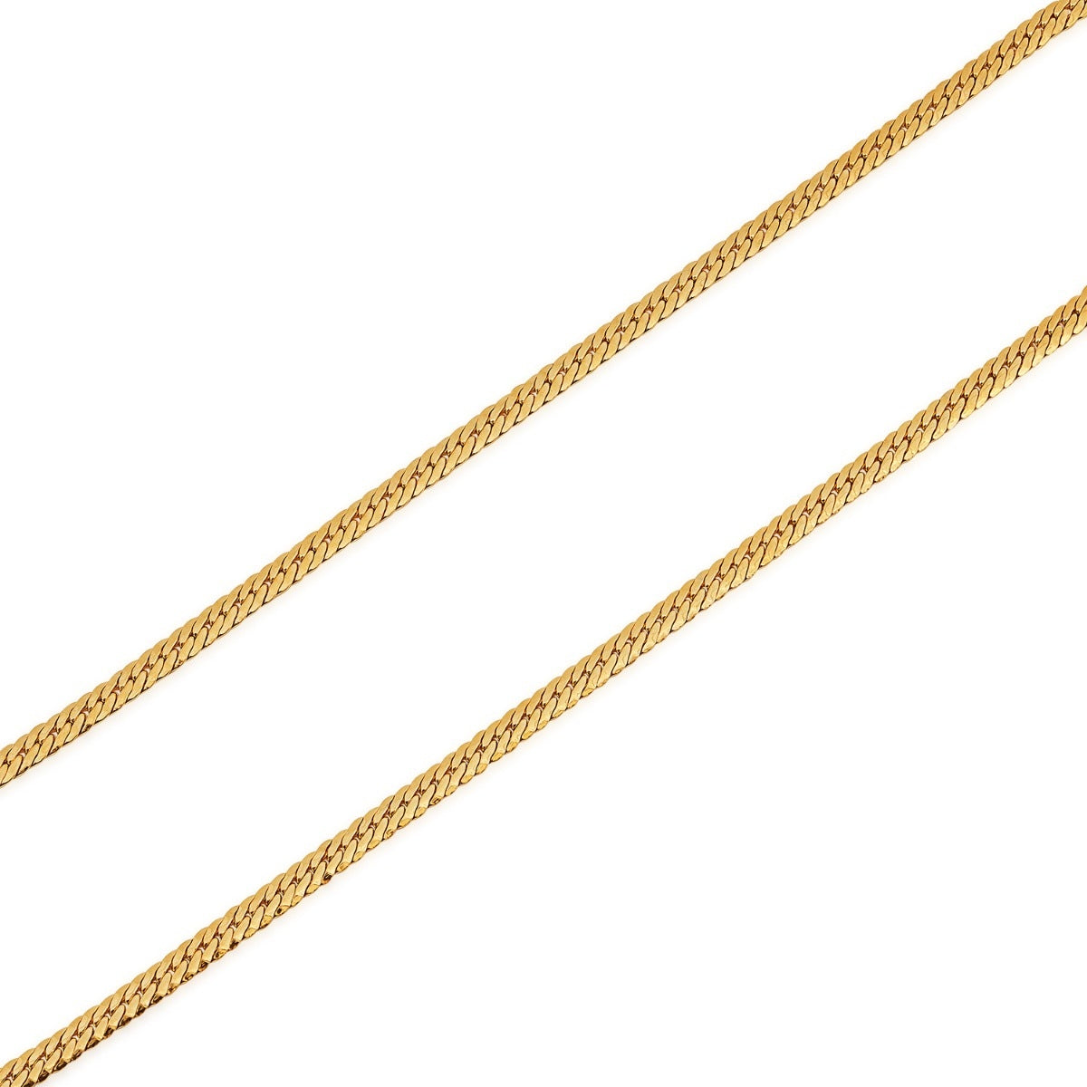 4.75mm 18-inch 14K Yellow Gold Filled Bombay Curb Chain front view