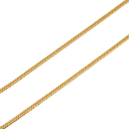 4.75mm 18-inch 14K Yellow Gold Filled Bombay Curb Chain front view