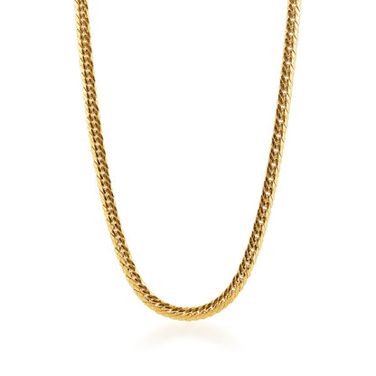 4.75mm 18-inch 14K Yellow Gold Filled Bombay Curb Chain