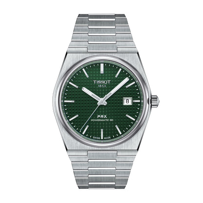 Tissot Men's PRX Powermatic 80 Stainless Steel Watch with Green Dial