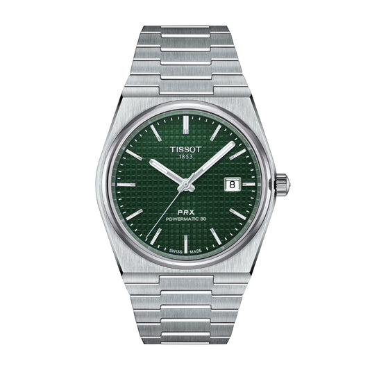 Tissot Men's PRX Powermatic 80 Stainless Steel Watch with Green Dial