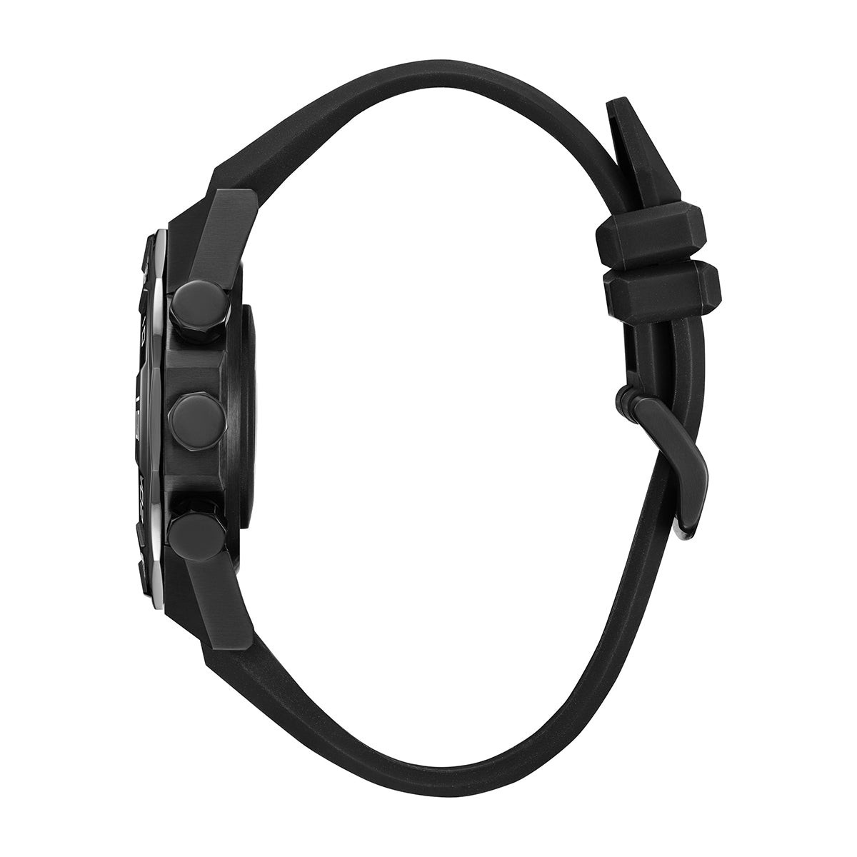 Citizen Hybrid Smartwatch with Black Dial & Black Silicone Strap front view