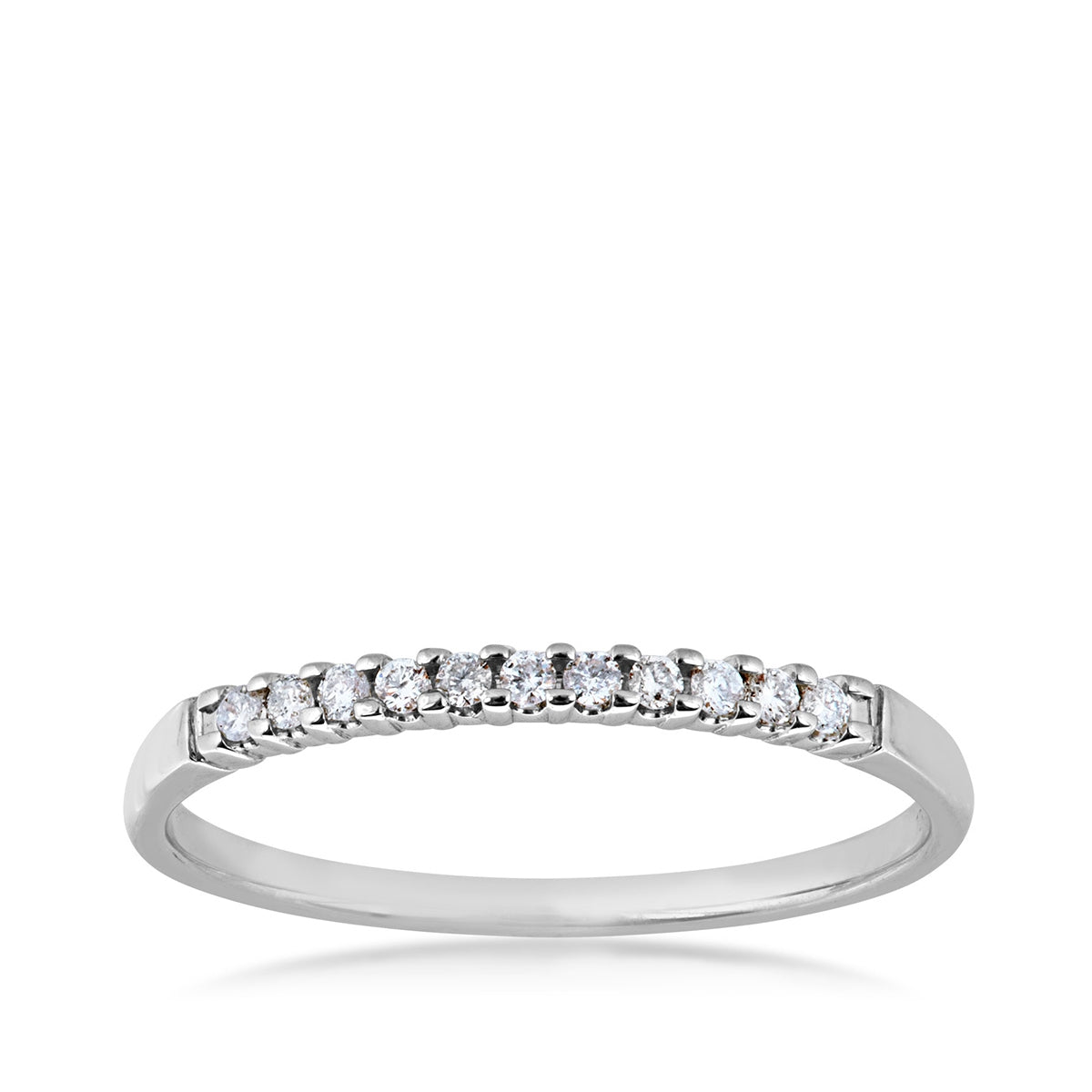 1/10 ct. tw. 10-Stone Diamond Band in 14K White Gold