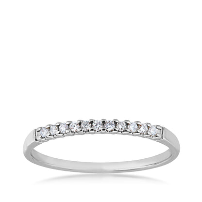 1/10 ct. tw. 10-Stone Diamond Band in 14K White Gold