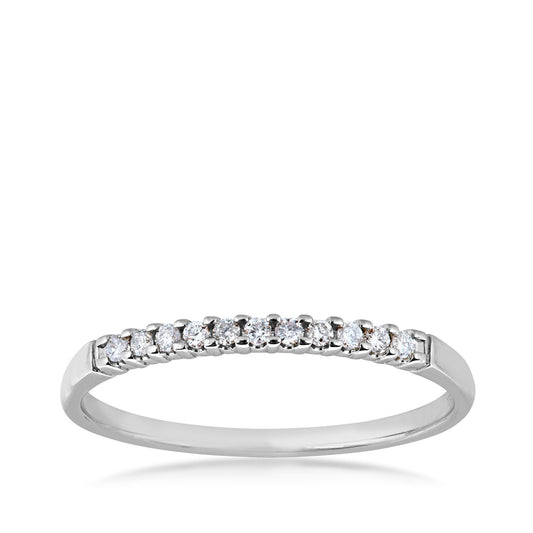 1/10 ct. tw. 10-Stone Diamond Band in 14K White Gold