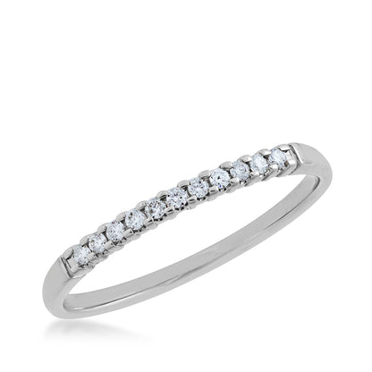 1/10 ct. tw. 10-Stone Diamond Band in 14K White Gold front view