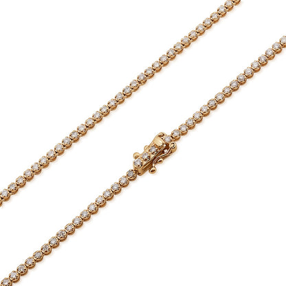 2-1/2 ct. tw. Diamond 16-inch Tennis Necklace in 14K Yellow Gold front view