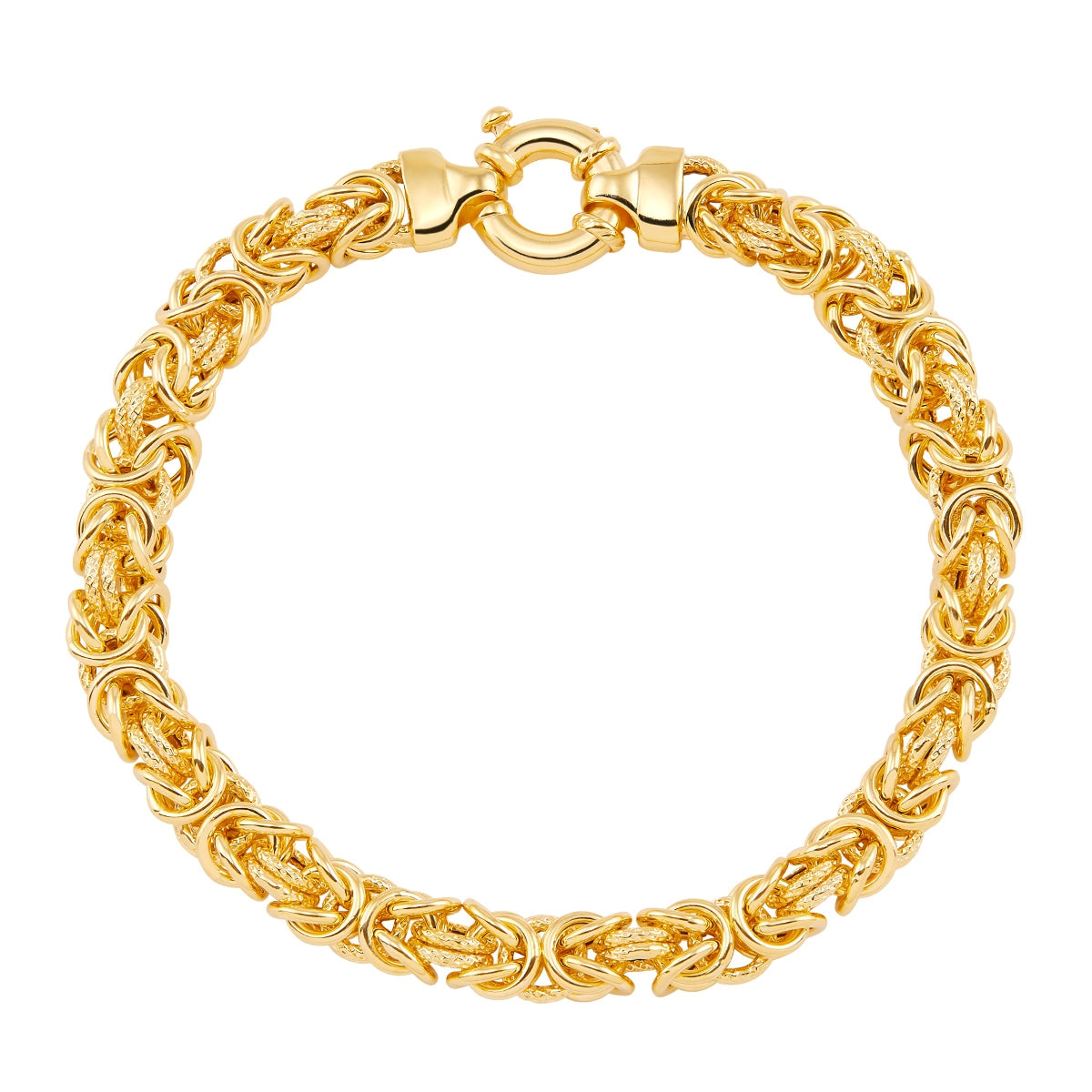 Byzantine Chain Bracelet in 14K Yellow Gold front view