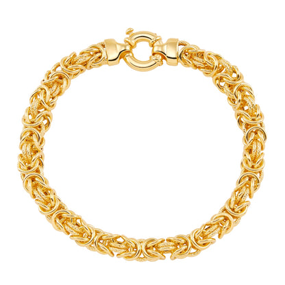 Byzantine Chain Bracelet in 14K Yellow Gold front view