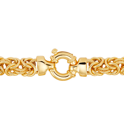 Byzantine Chain Bracelet in 14K Yellow Gold close-up detail