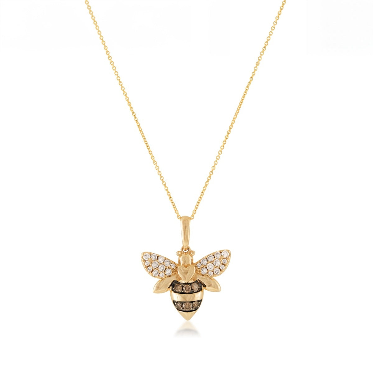 Le Vian 1/2 ct. tw. Nude & Chocolate Diamond Bee Pendant in 14K Honey Gold