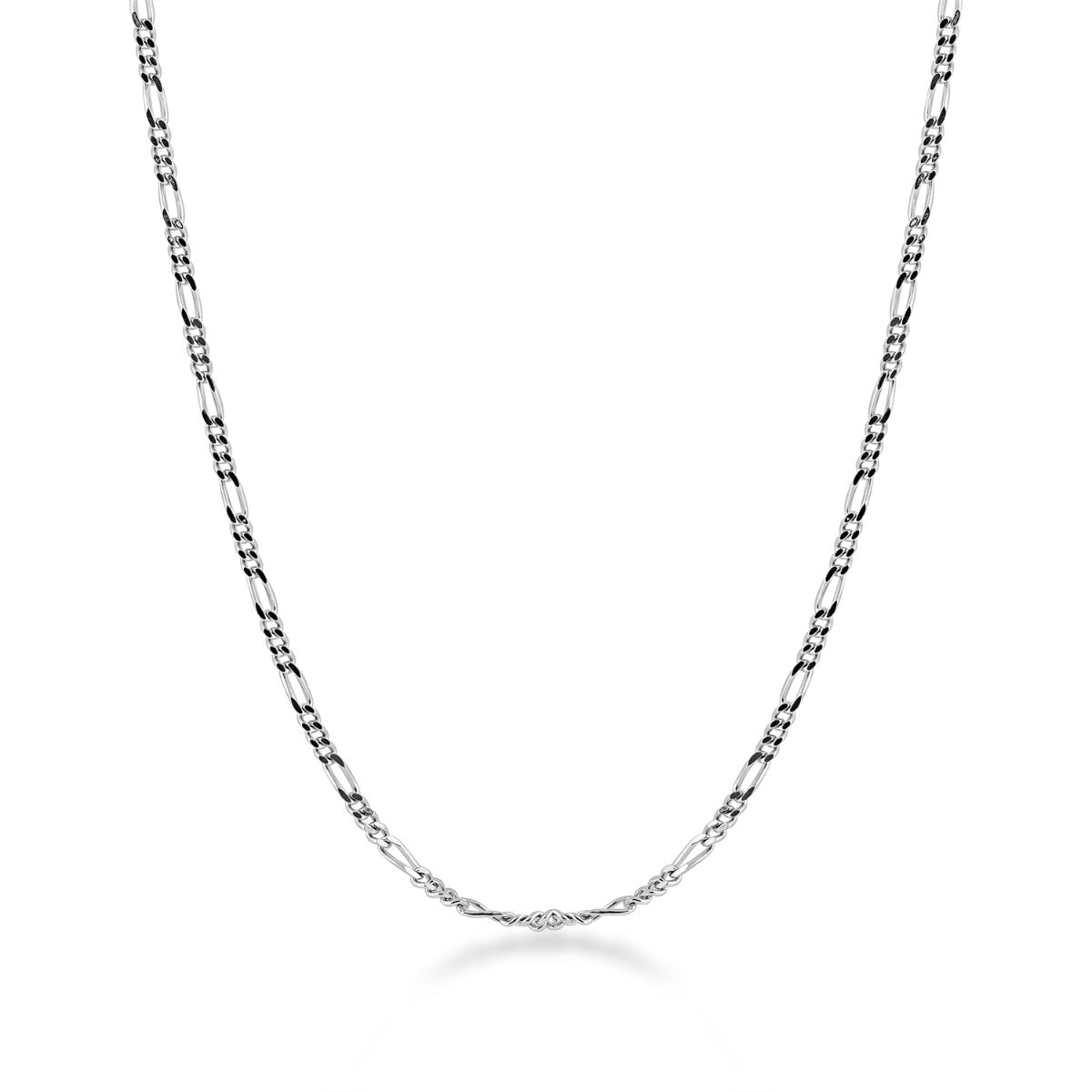 1.4mm 22-inch Adjustable Figaro Chain in Sterling Silver