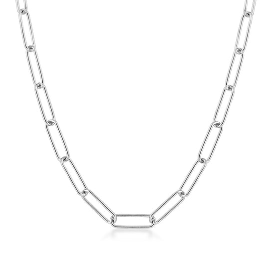 3.5mm 18-inch Paperclip Chain Necklace in Sterling Silver