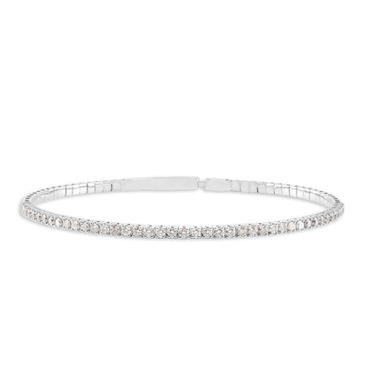 1 ct. tw. Diamond Flexible Bangle Bracelet in 14K White Gold