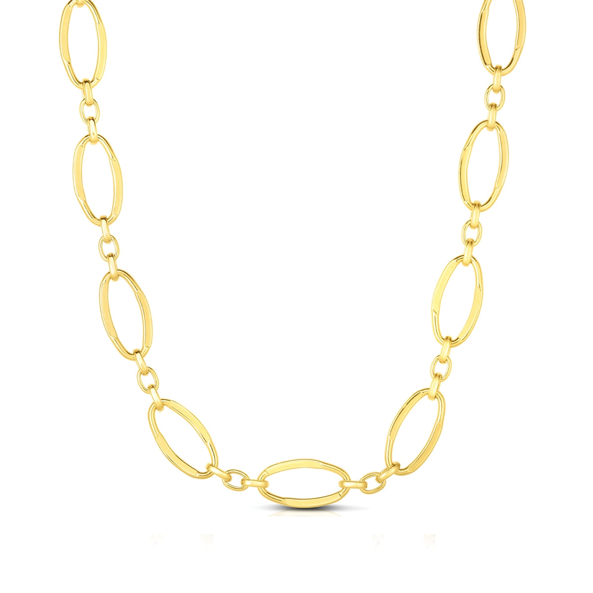 Oval Link Necklace in 10K Yellow Gold