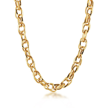 5mm Double Oval Link Necklace in 10K Yellow Gold