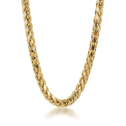 5.3mm 22-inch Semi-Solid Franco Chain Necklace in 10K Yellow Gold