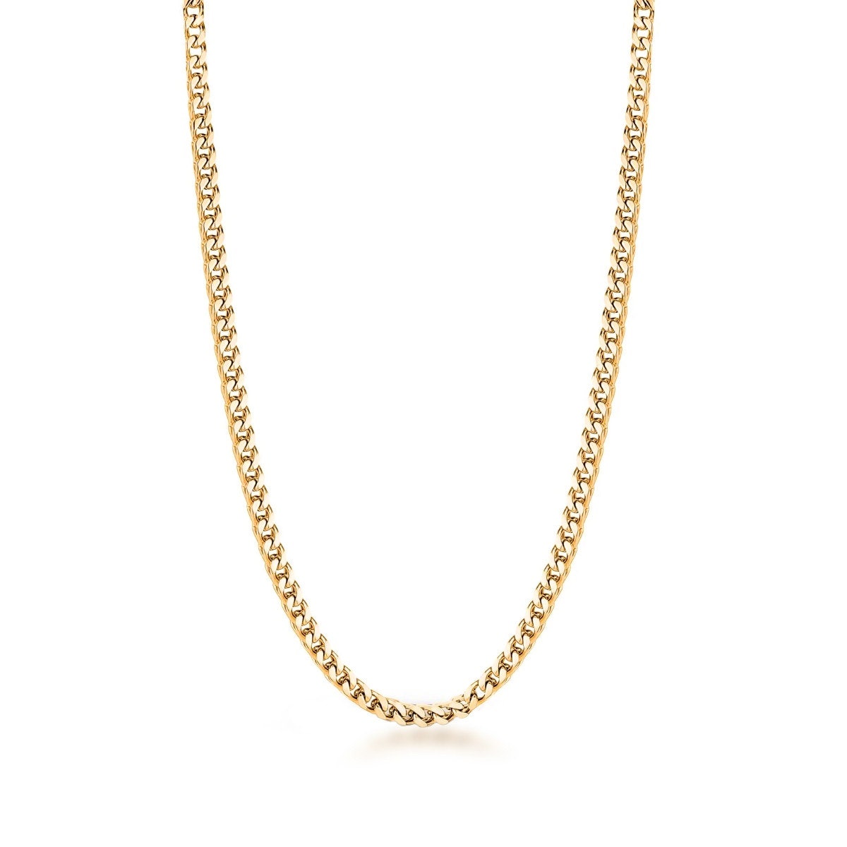 2.48mm 24-inch Semi-Solid Franco Chain Necklace in 10K Yellow Gold
