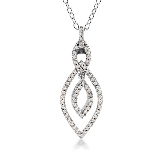 1/4 ct. tw. Diamond Marquise-Shaped Pendant in Sterling Silver