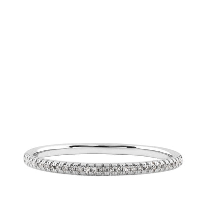 Perfect Match Diamond Stackable Anniversary Ring in 10K White Gold close-up detail