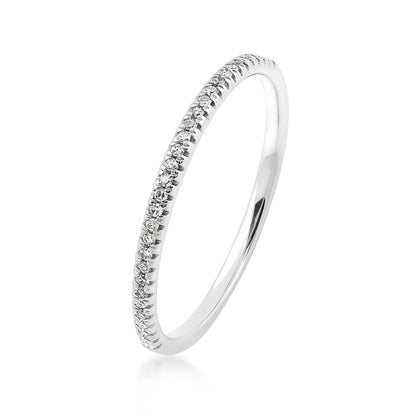 Perfect Match Diamond Stackable Anniversary Ring in 10K White Gold front view