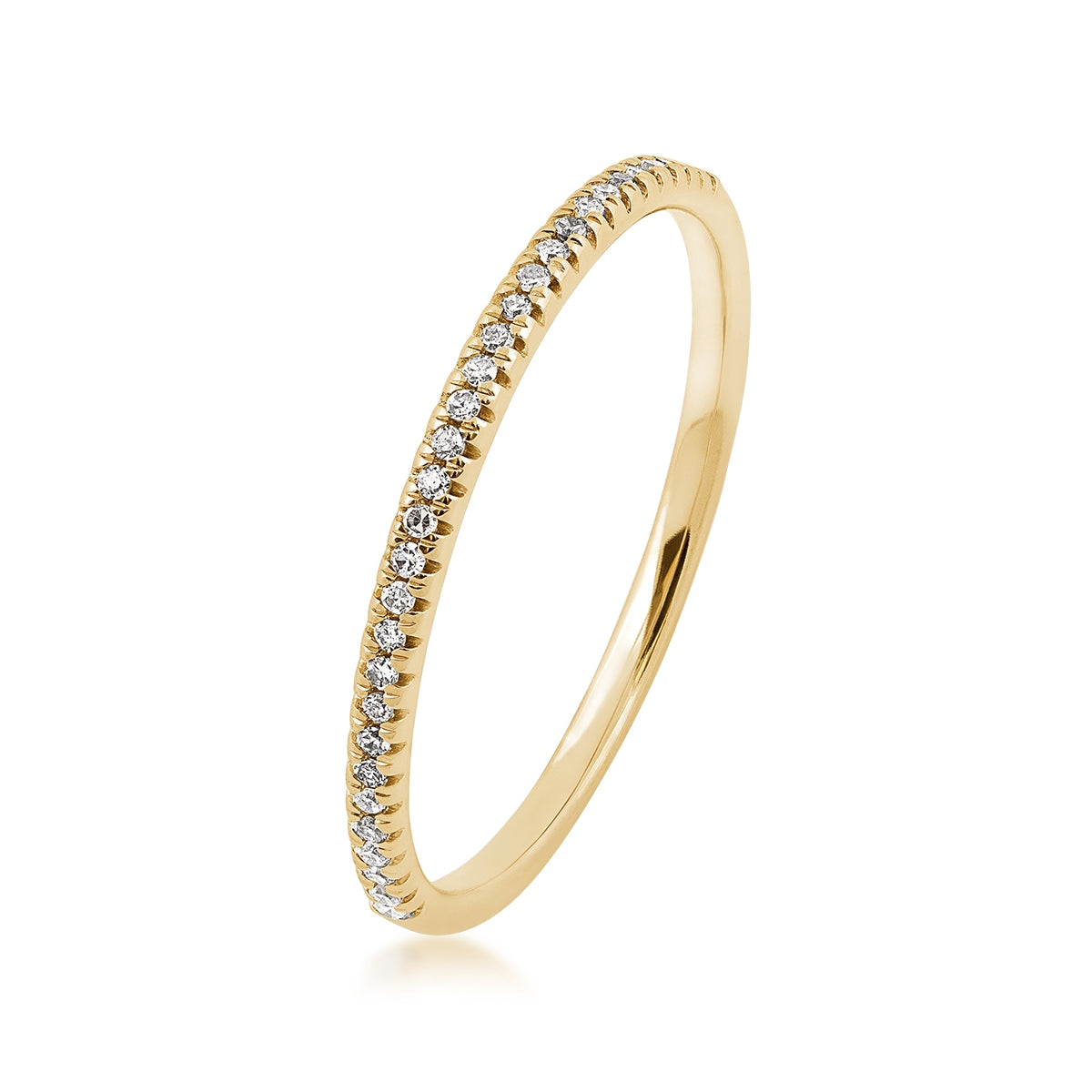Perfect Match Diamond Stackable Anniversary Ring in 10K Yellow Gold front view