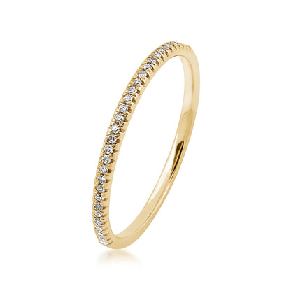 Perfect Match Diamond Stackable Anniversary Ring in 10K Yellow Gold front view